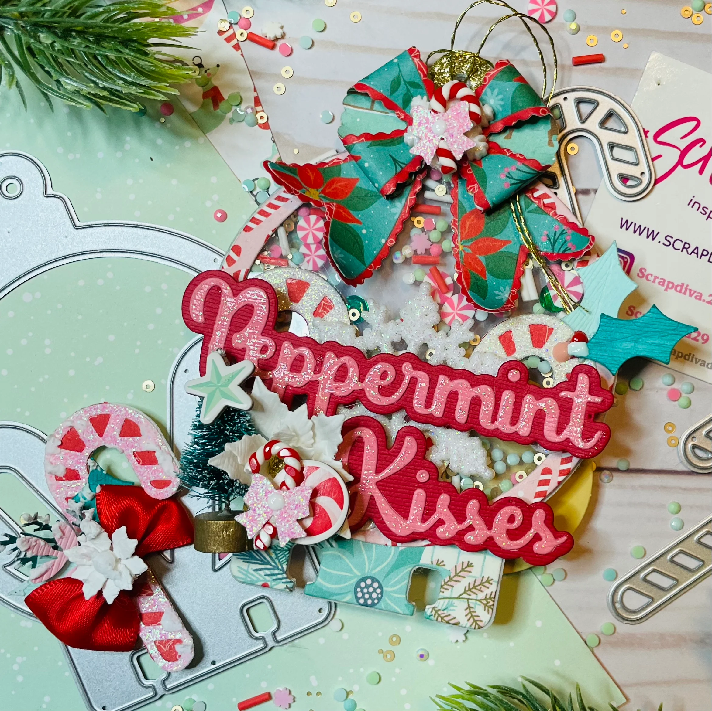 Candy Cane Memorydex Shaker Card - Image 10