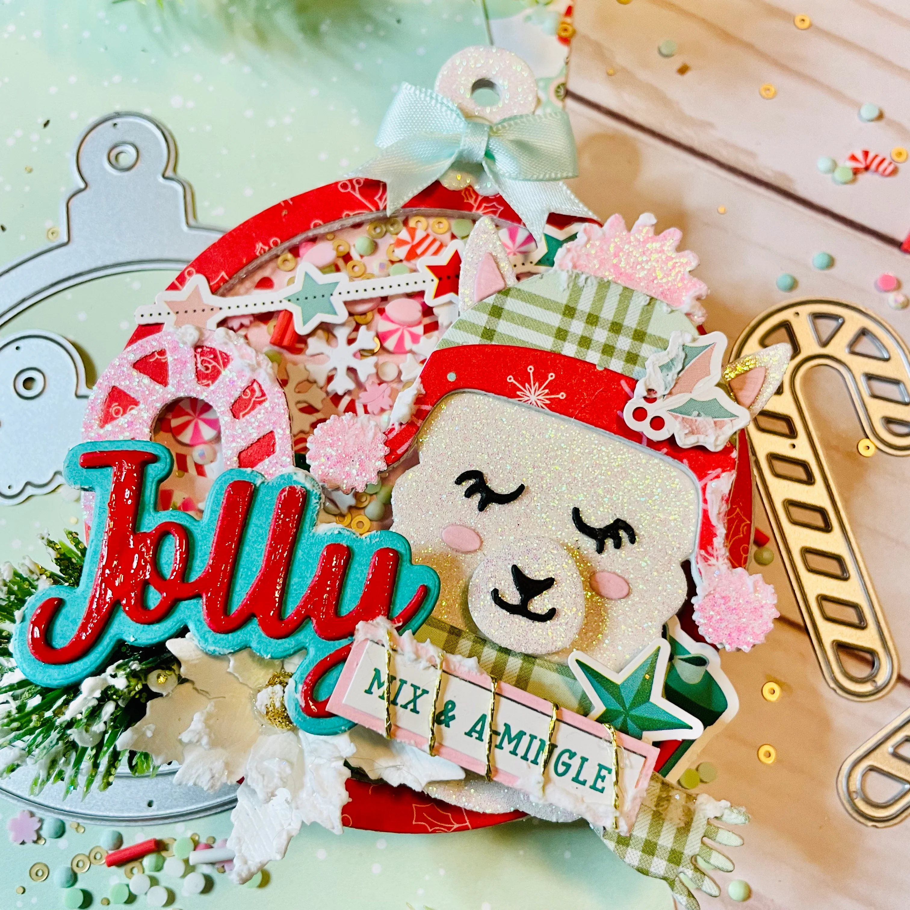 Candy Cane Memorydex Shaker Card - Image 9