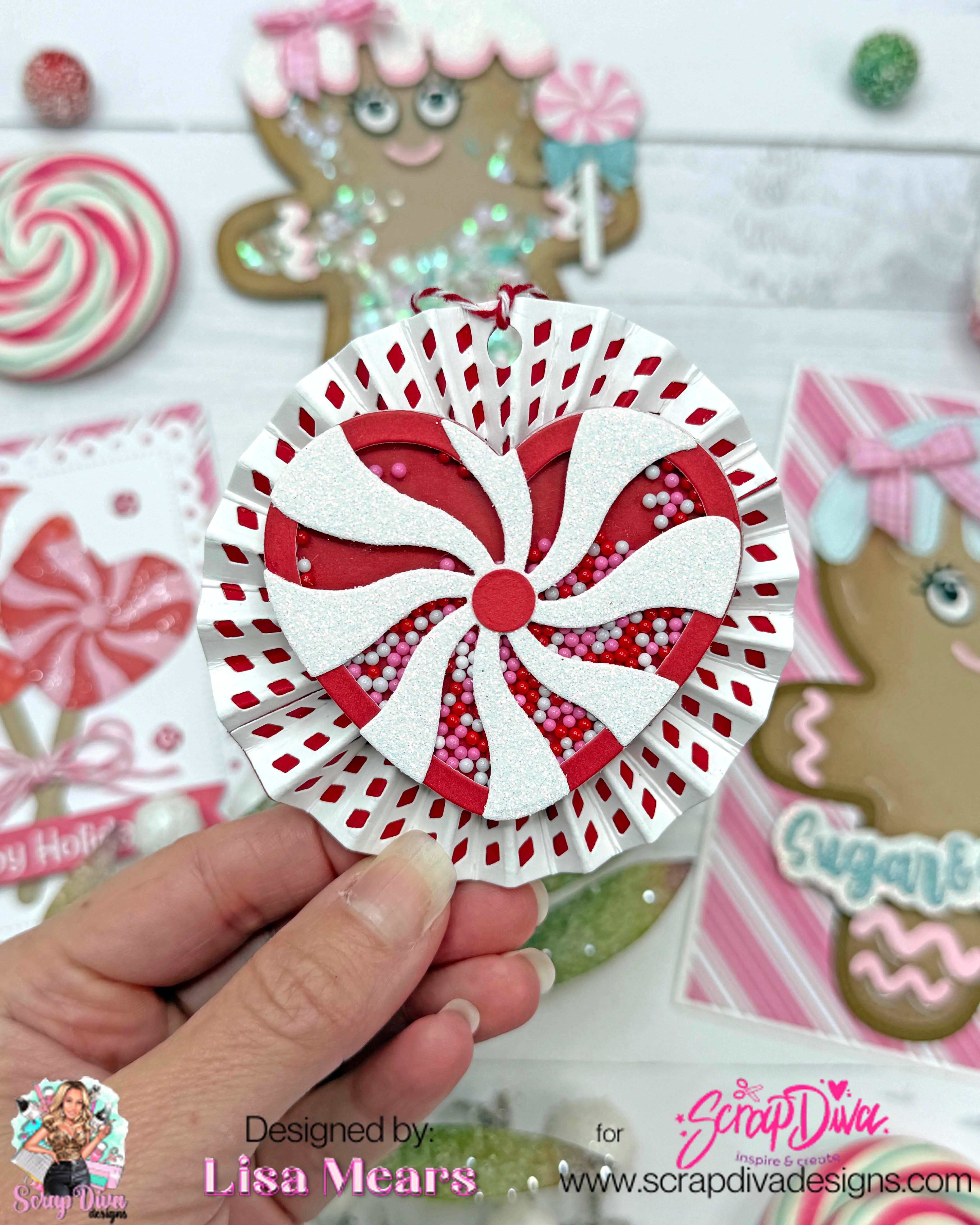 Peppermint Heart Candy Shaker - Image 3