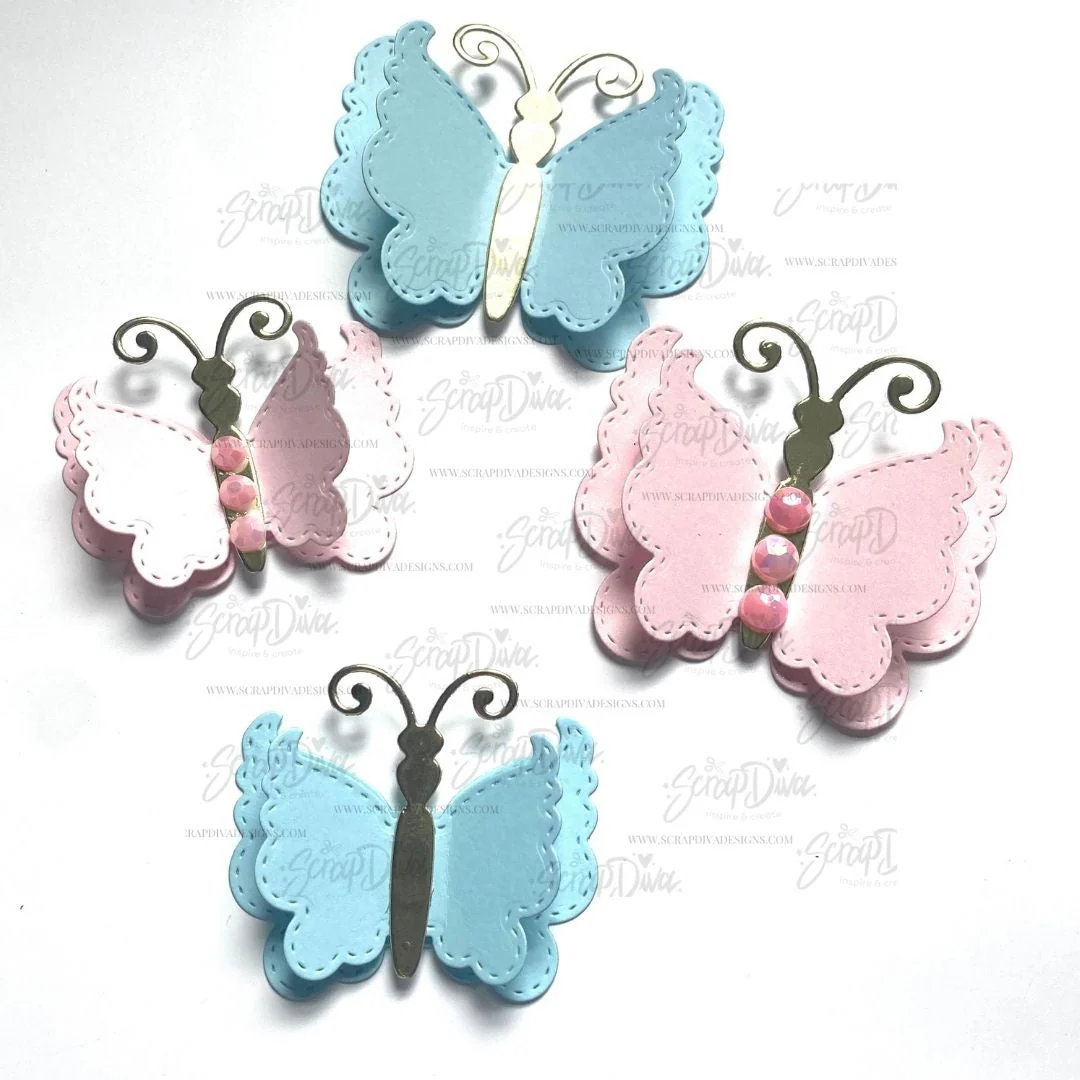 Stitched Layered Butterfly Bow Set - Image 5